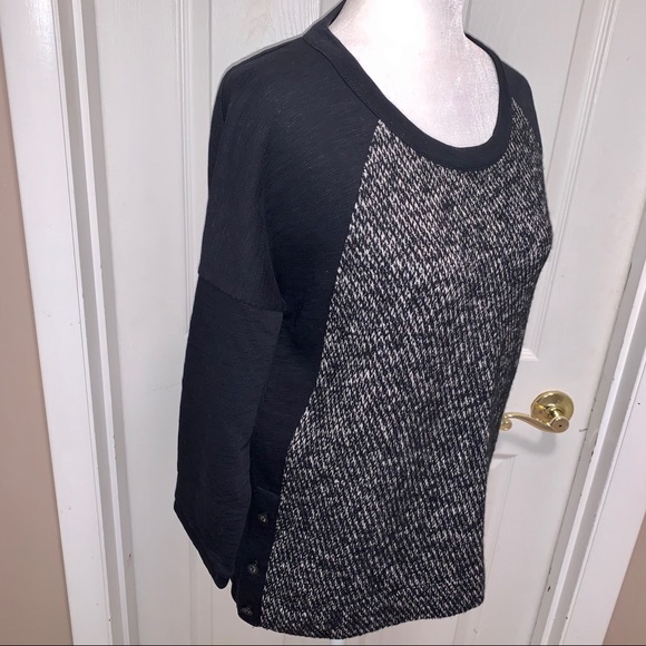 Madewell Raglan Tweed Front Wool Blend Sweater - Picture 4 of 11